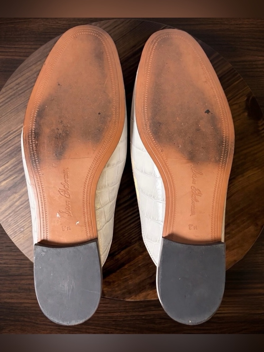 Sam Edelman Linnie Bit Mule White Croc Leather Loafers Size 8.5 - Picture 5 of 9